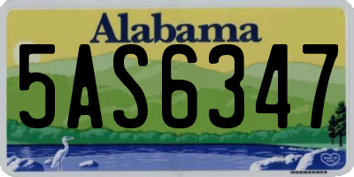 AL license plate 5AS6347