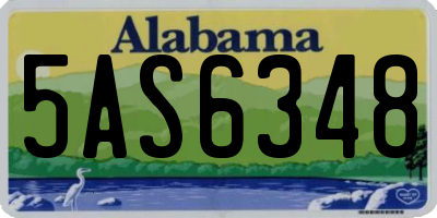 AL license plate 5AS6348