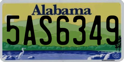 AL license plate 5AS6349