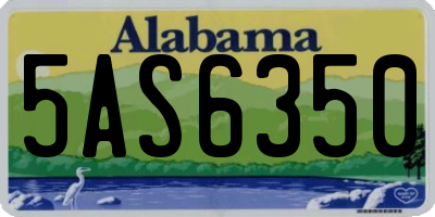 AL license plate 5AS6350