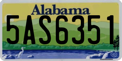 AL license plate 5AS6351