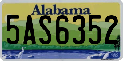 AL license plate 5AS6352