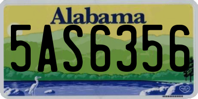 AL license plate 5AS6356