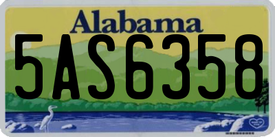 AL license plate 5AS6358
