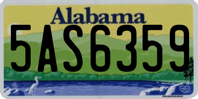 AL license plate 5AS6359