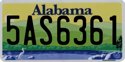 AL license plate 5AS6361