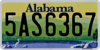 AL license plate 5AS6367