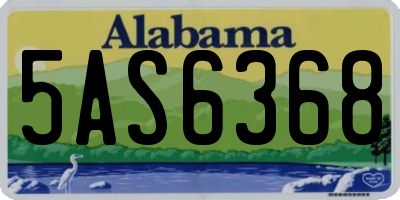 AL license plate 5AS6368