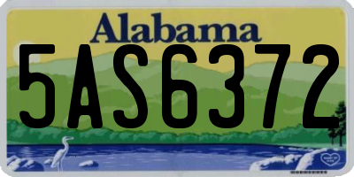 AL license plate 5AS6372