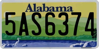 AL license plate 5AS6374