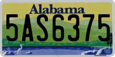 AL license plate 5AS6375