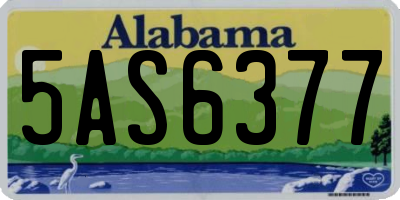 AL license plate 5AS6377
