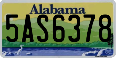 AL license plate 5AS6378
