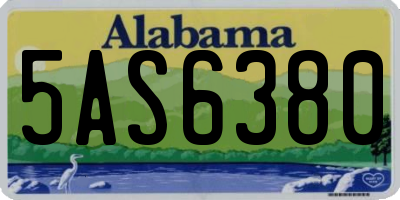 AL license plate 5AS6380