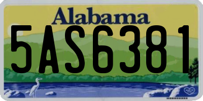 AL license plate 5AS6381
