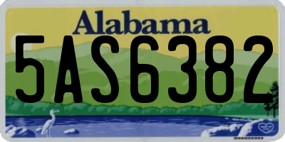 AL license plate 5AS6382