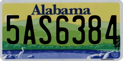 AL license plate 5AS6384