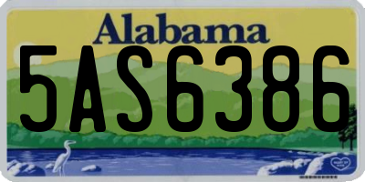 AL license plate 5AS6386