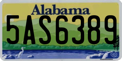 AL license plate 5AS6389