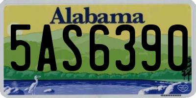 AL license plate 5AS6390