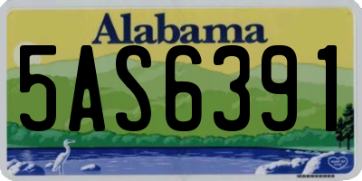 AL license plate 5AS6391