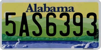 AL license plate 5AS6393