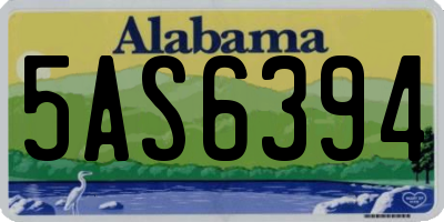 AL license plate 5AS6394