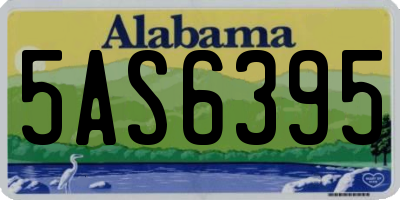 AL license plate 5AS6395