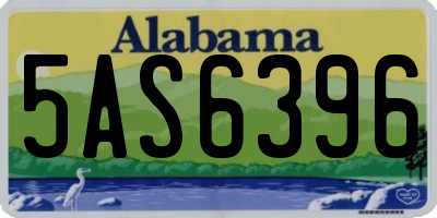 AL license plate 5AS6396