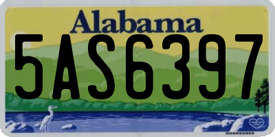 AL license plate 5AS6397