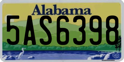 AL license plate 5AS6398