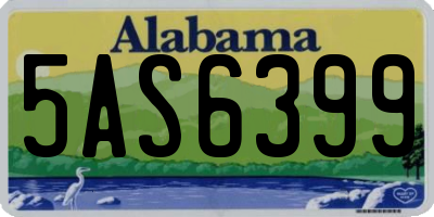 AL license plate 5AS6399