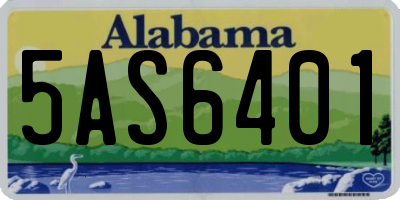 AL license plate 5AS6401