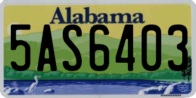 AL license plate 5AS6403