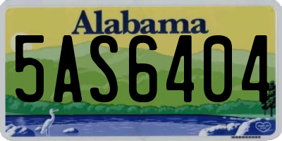 AL license plate 5AS6404