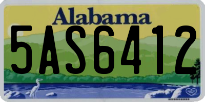 AL license plate 5AS6412