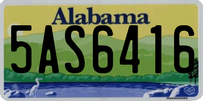 AL license plate 5AS6416