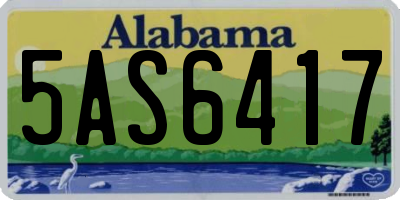 AL license plate 5AS6417