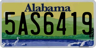 AL license plate 5AS6419