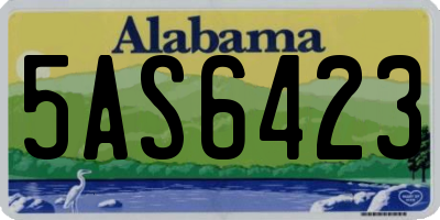 AL license plate 5AS6423