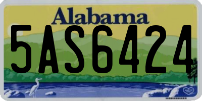 AL license plate 5AS6424