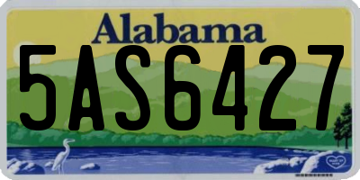 AL license plate 5AS6427