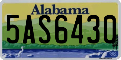AL license plate 5AS6430