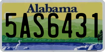 AL license plate 5AS6431