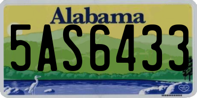 AL license plate 5AS6433