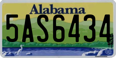 AL license plate 5AS6434
