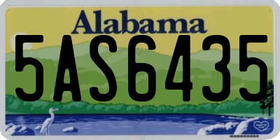 AL license plate 5AS6435