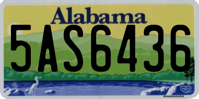 AL license plate 5AS6436