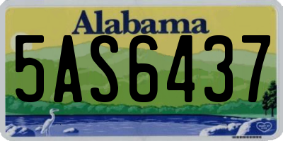 AL license plate 5AS6437