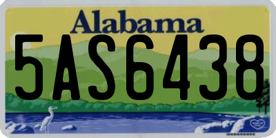 AL license plate 5AS6438